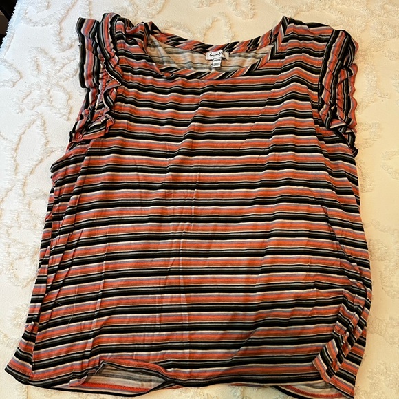 Love Fire Orange and Tee with Flutter Sleeves - Picture 1 of 2